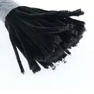Pipe Cleaners 6mm x 12 Inch | Chenille Stems Online India | Black