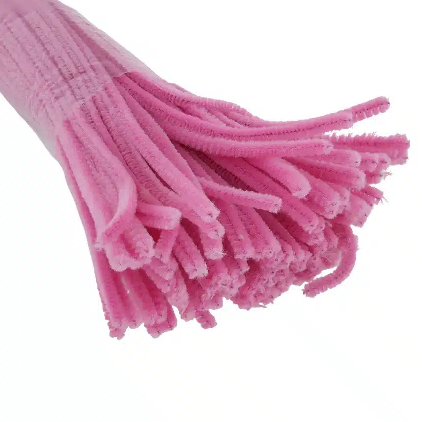 Pipe Cleaners 6mm x 12 Inch | Chenille Stems Online India | Dark Pink