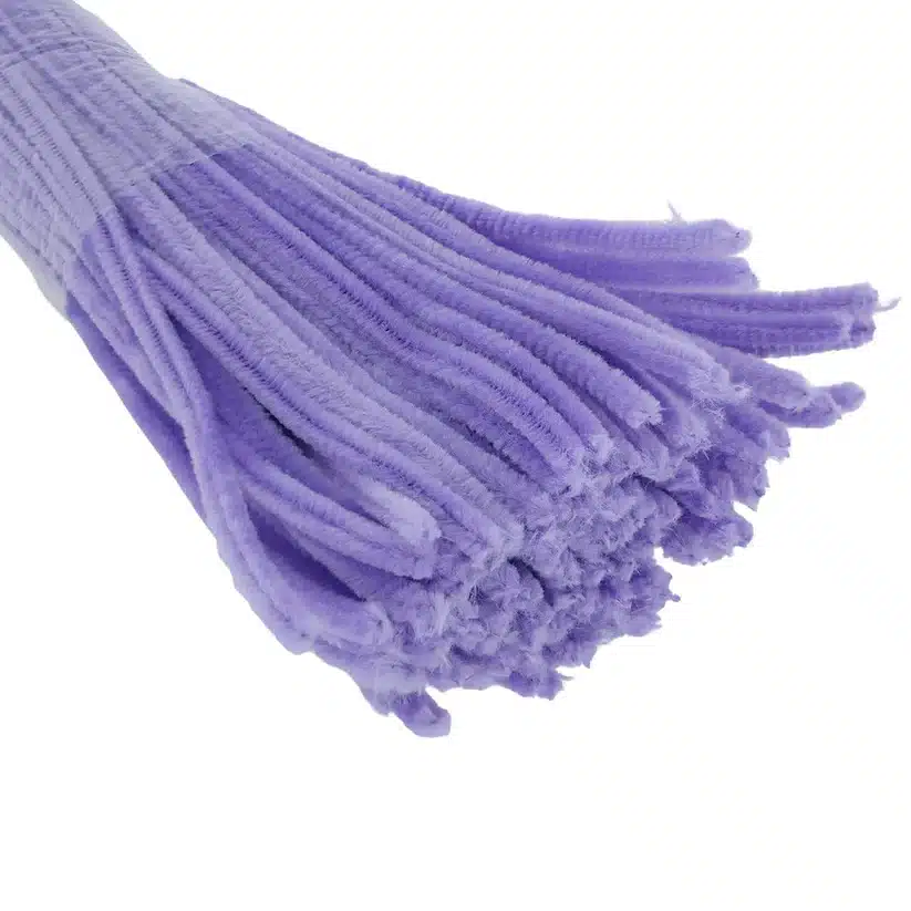 Pipe Cleaners 6mm x 12 Inch | Chenille Stems Online India | Pastel Violet
