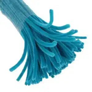 Pipe Cleaners 6mm x 12 Inch | Chenille Stems Online India | Peacock Blue