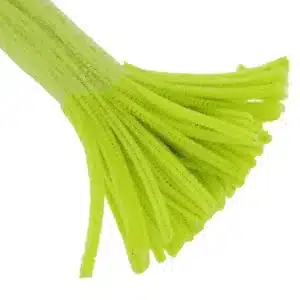 Pipe Cleaners 6mm x 12 Inch | Chenille Stems Online India | Yellow Neon