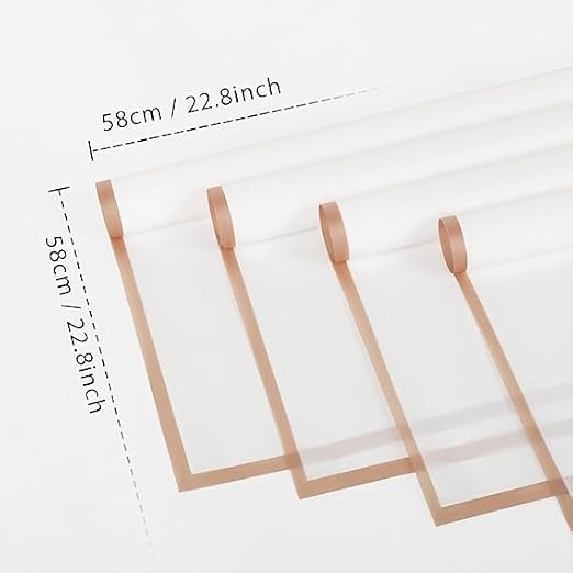Waterproof Multicolor Bouquet Wrapping Paper 58cm x 58cm (60 Microns) – Wavy Line Design for Flower Bouquets, Gift Wrapping & DIY Decoration: Pack of 20 Sheets: White - Image 2