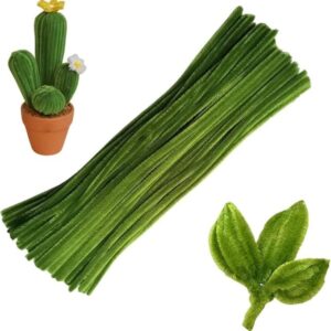 8mm Green Pipe Cleaners for DIY Crafts