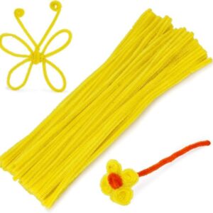 Pipe Cleaners 8mm x 12 Inch | Chenille Stems Online India | Yellow - Yellow