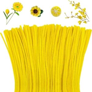 Pipe Cleaners 8mm x 12 Inch | Chenille Stems Online India | Yellow