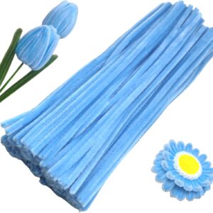 Pipe Cleaners 8mm x 12 Inch | Chenille Stems Online India | Yellow - Light Blue
