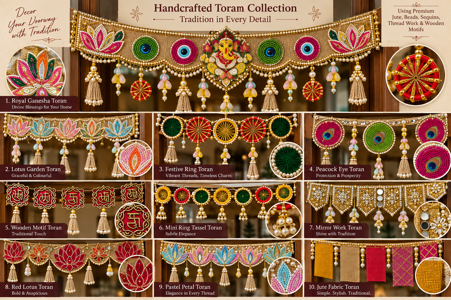Unique Toran Making Kit | Toran Making Material for Door Decoration - Image 4